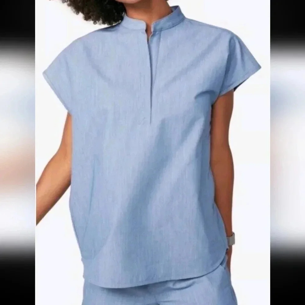 Figs Light Blue Women's Tunic Top